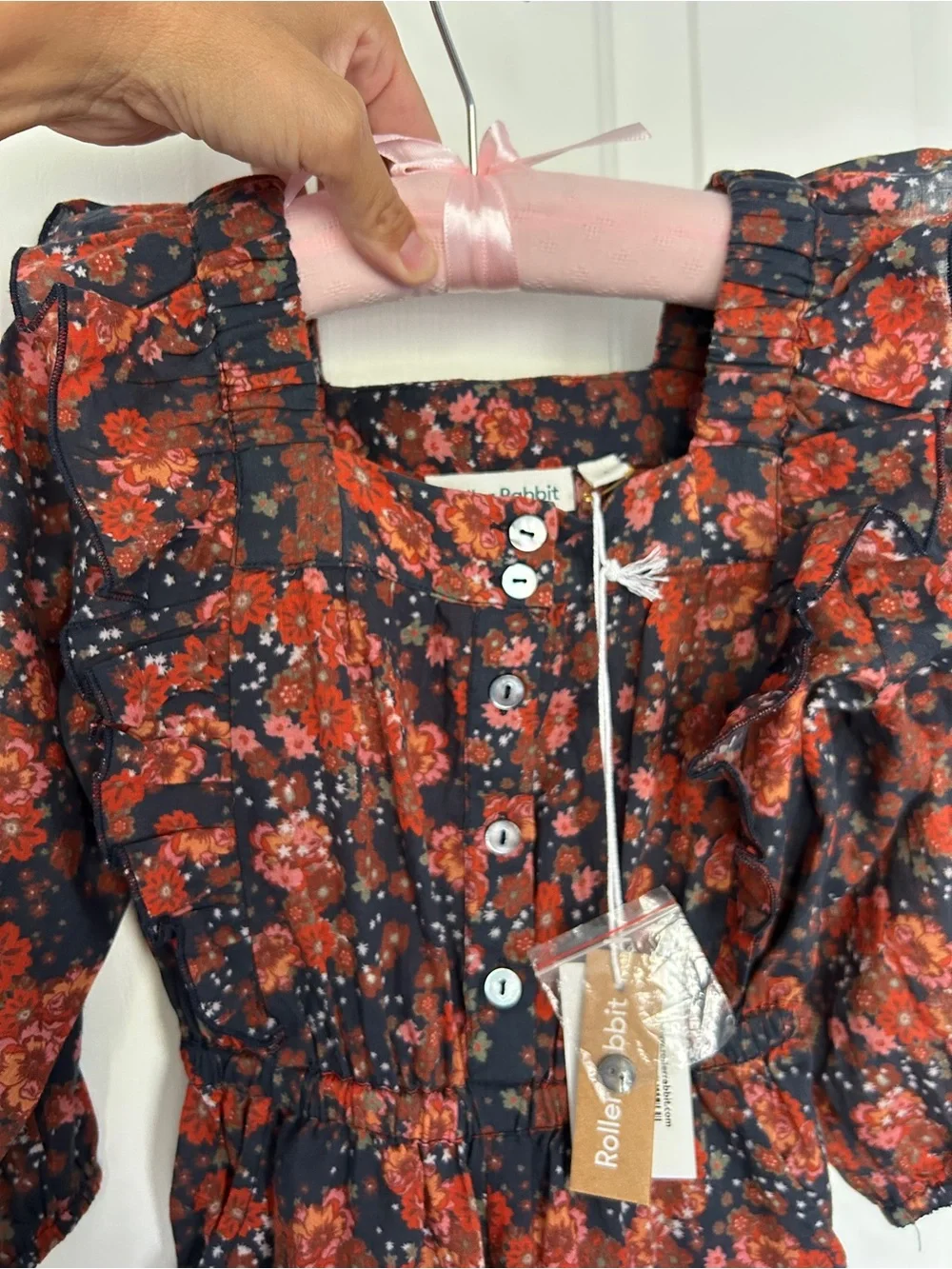 Roller Rabbit One-Piece with Red Floral Print